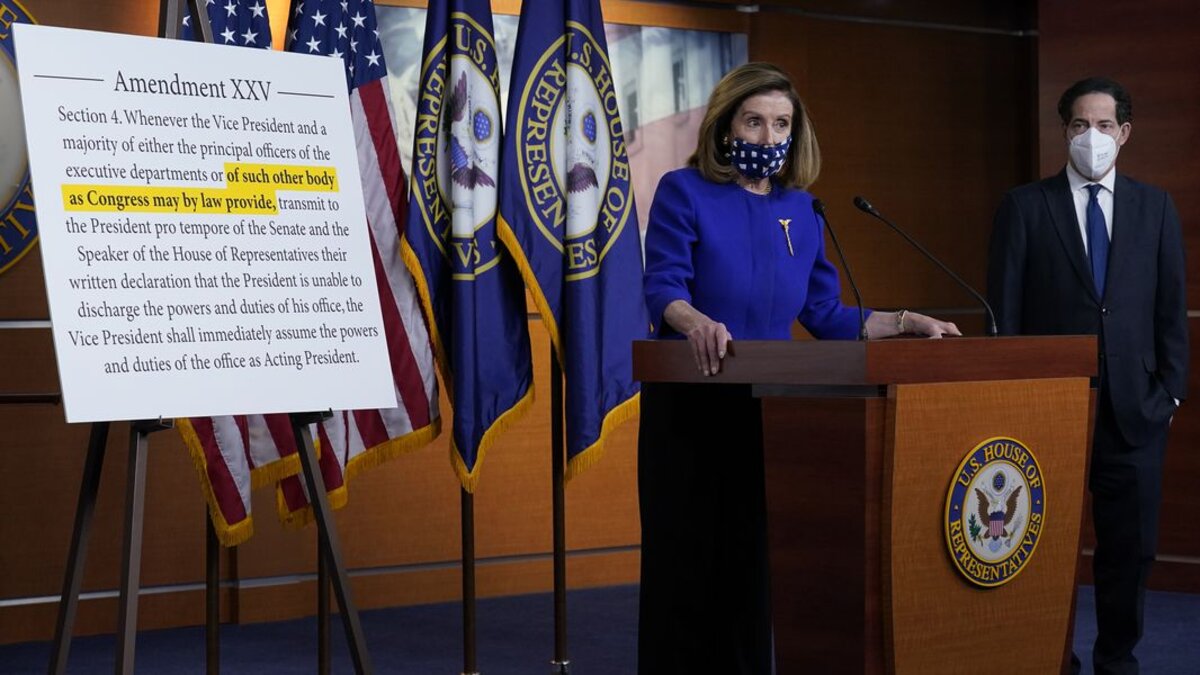 House Speaker Nancy Pelosi and Rep. Jamie Raskin. (Image via J. Scott Applewhite/AJC)